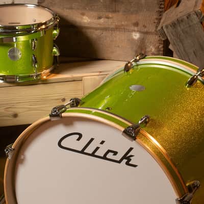 Click Icon - 6pc Maple Drum Set Shell Pack Lemon-Lime Misty Sparkle Wrap image 11