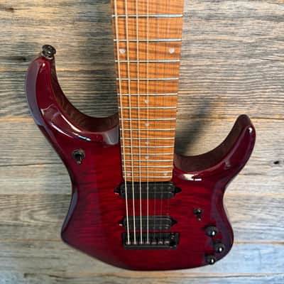 Ernie Ball Music Man JP15 7-String Electric Guitar - Red Tide Quilt image 2
