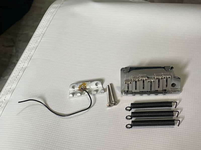 1990's Fender USA American Standard Stratocaster 2 Post Chrome Tremolo Bridge (For Parts) image 1