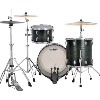 Ludwig Classic Oak Fab 3-pc Shell Pack w/22" Kick - Green Burst image 3