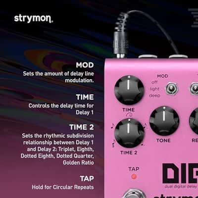 Strymon DIG V2 Dual Digital Delay Guitar Effects Pedal for Electric and Acoustic Guitar, Synths, Vocals and Keyboards image 5