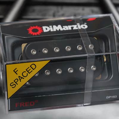 DiMarzio DP153FBK FRED F-Spaced Humbucker - Black / Nickel Pole Pieces image 1