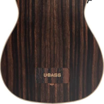 Kala Striped Ebony Fretless 4-String Acoustic-Electric U-BASS, Striped Ebony Top image 3