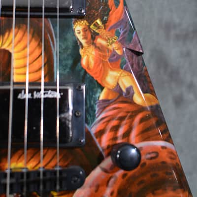 Dean Signature Dave Mustaine Megadeth DIADEM Double Neck Flying V Guitar Revelation Beast Graphic w Case image 4