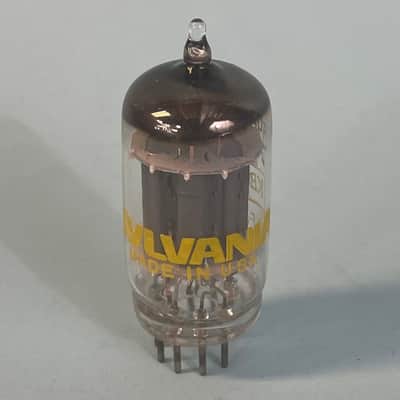 1970s Sylvania 5963 12AU7WA Vintage Long Plate Halo Getter Preamp Tube! T219 image 2