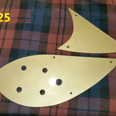Custom Hand made plexiglass upper lower pickguards for Rickenbacker 325 350 guitar image 3