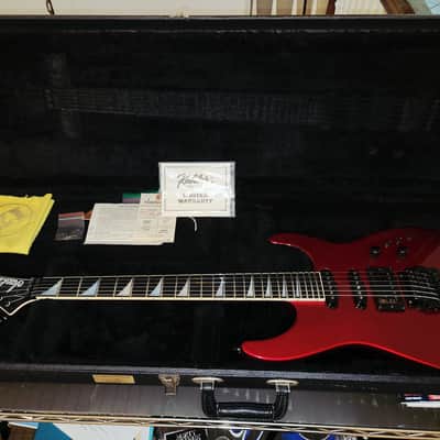 VIDEO! San Dimas Jackson Soloist Custom 1986 Dark Red 1 owner near MINT original ohsc and docs image 3
