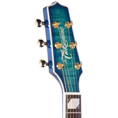 Takamine TSP178AC 2024 - See thru blue burst with a hard shell case image 6