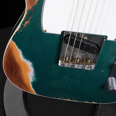 2023 Fender Custom Shop 1965 Telecaster Custom Heavy Relic Electric Guitar - Aged Sherwood Green Metallic image 9
