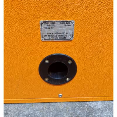 Marshall Bass Series 800 1984B 4X12 Bass Cabinet - Rare Orange Tolex Edition - Very Good image 8