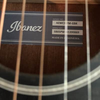 Ibanez AEWC32FM-GBK 2017 - 2019 - Glacier Black Low Gloss image 10