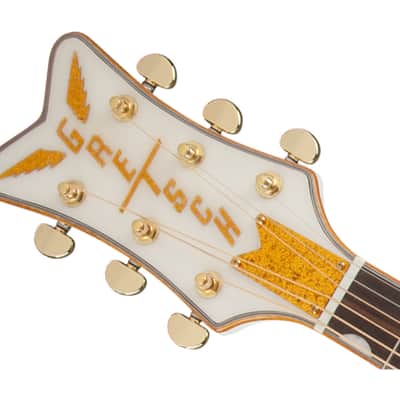 Used Gretsch G5022CWFE Rancher Falcon Jumbo Cutaway A/E Guitar - White image 4