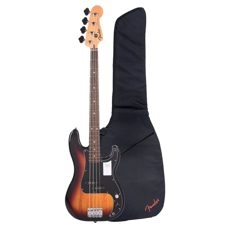 Fender Standard Precision Bass LRL 3-Color Sunburst and FB405 Gig Bag Bundle (CME Exclusive) image 1