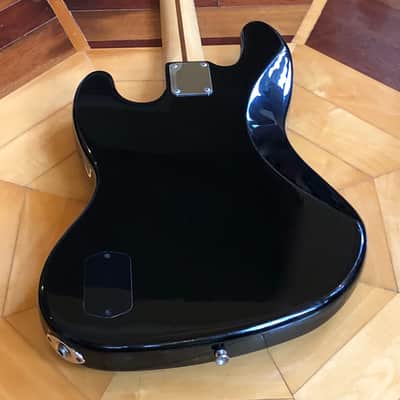 ORIGINAL 1998 FENDER JAZZ ELECTRIC ACTIVE DELUXE SERIES BASS BLACK GUITAR MEXICO image 13