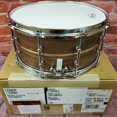 Ludwig Copper Phonic 6.5x14" Raw Patina Finish Copper Snare Drum Tube Lugs LC663T | NEW | Made in the USA | Authorized Dealer image 6