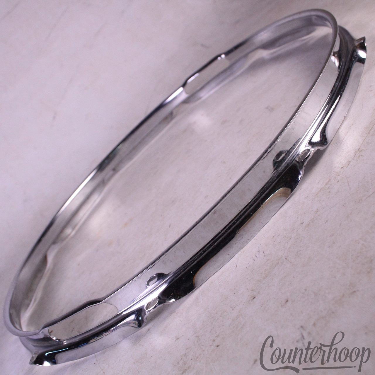 Ludwig 14"Super-Sensitive Snare Drum Resonant Rim/Hoop Steel Vintage 1.6mm 10Lug — main photograph