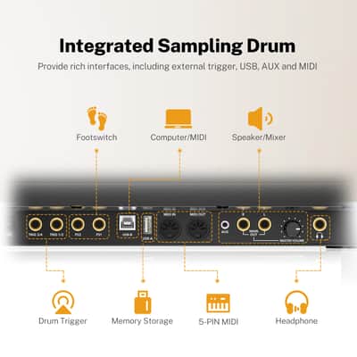 Avatar PD705 Percussion Sample Pad 9-Trigger Multipad Tabletop Electric Drum USB MIDI image 3