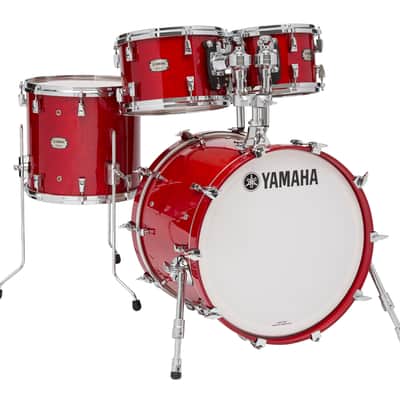 Yamaha Absolute Hybrid Maple 4pc Drum Shell Set w/18" Bass - Red Autumn - NEW! image 1