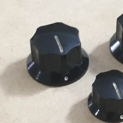 Vintage Reissue Fender Cosmo USA Relic Black Jazz Bass Knobs For 1/4 Pots Guitar image 5