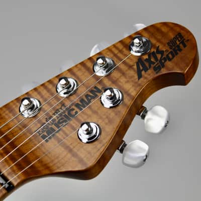 Ernie Ball Music Man Axis Super Sport HH Tremolo Roasted Maple Neck 2021 Yucatan Blue Quilt w/OHSC image 7