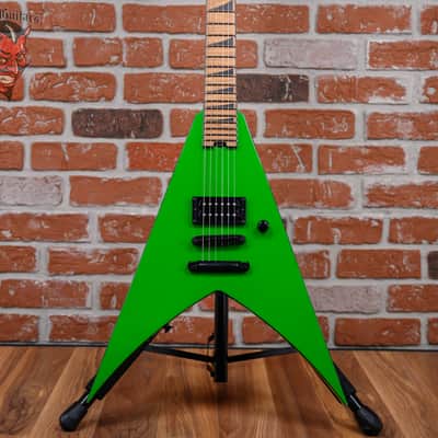Jackson USA Custom Shop One Off King V Slab Top Kawasabi Green Nitro Studio Relic with Rear Black Pin Stripes 2025 w/OHSC image 1