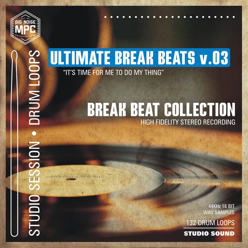 132 Studio Drum Loops “Ultimate Break Beats” v.03 | Compact Disk image 1