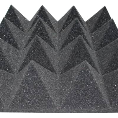 SoundAssured Acoustic Foam Panels - Pyramid Style - 3 Inch Thick - 48 Square Feet - Charcoal Color image 4