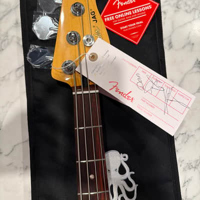 Brand new never played Fender Mark Hoppus Signature Jaguar Bass 2023 - Hot Pink image 7