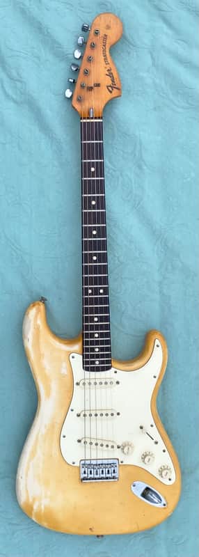 Fender Stratocaster 1975 - Olympic White to Creme HARDTAIL with rare rosewood fingerboard image 1