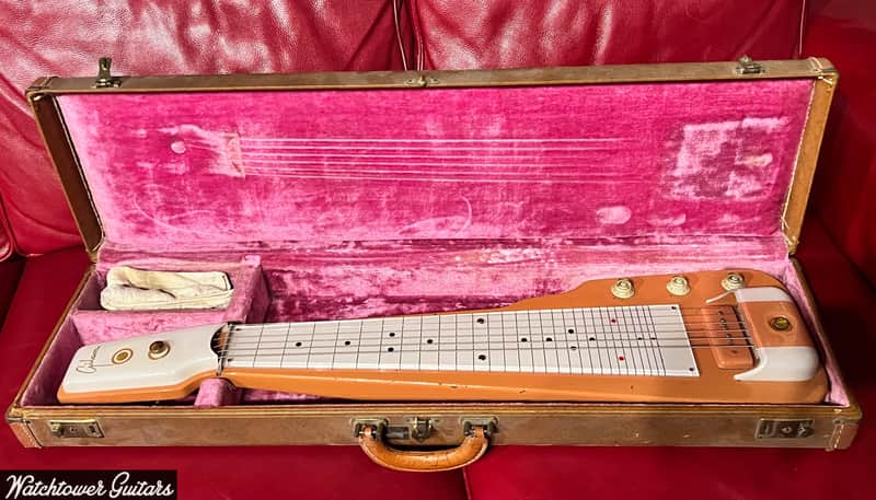 1956 Gibson Century 6 Lap Steel Salmon Pink image 1