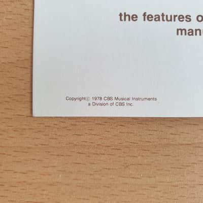 [Vintage] Fender Jazz Bass Owner's Manual 1978 (#2) image 3