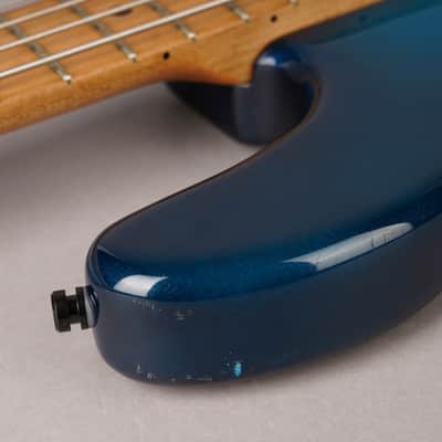 Ernie Ball Music Man USA StingRay 4 H Bass w/ Piezo - 2002 - Blue Dawn Sparkle image 13