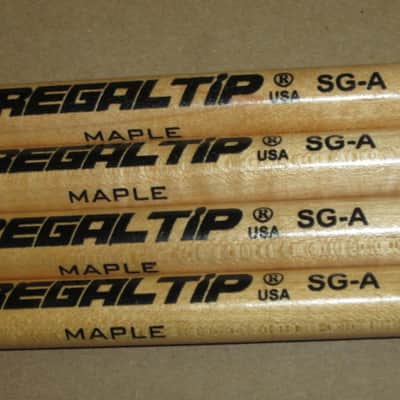 TWO Pairs (new old stock) very near A+ condition Regal Tip SG-A sticks: maple wood / natural stain finish (with paper sleeve packaging) from 2000s / 2010s image 2