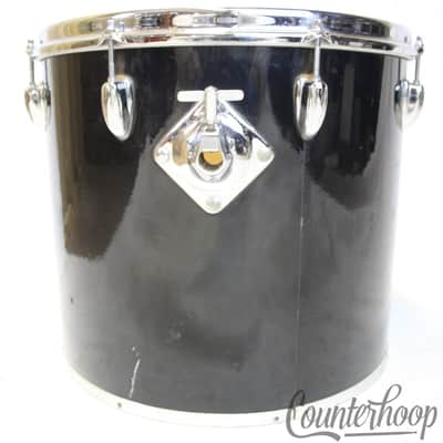 Slingerland 16x14" Concert Floor Tom Drum Black Beauty Wrap Birdseye Maple 80s image 3