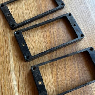 Hand aged Les Paul 3 Pickup Rings CAB BLACK Gibson Historic tall M69 rings | 59 Parts image 5