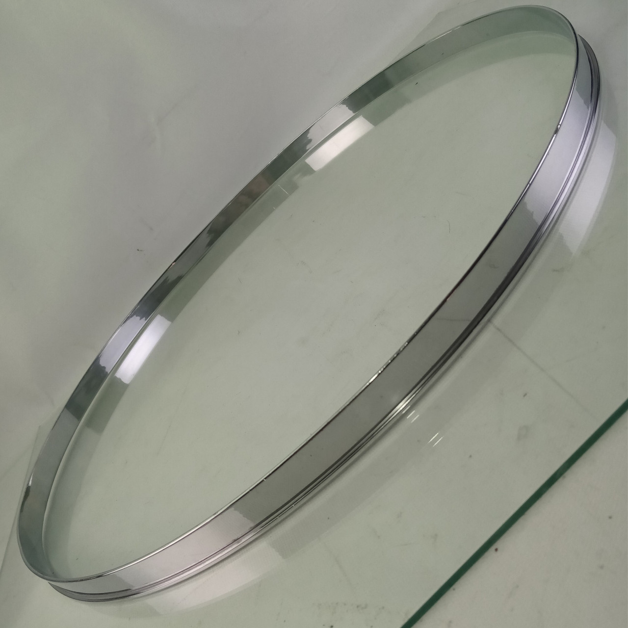 Gretsch 18"Single-Flange Broadkaster Floor Tom Drum Batter Rim/Hoop Chrome-Brass — main photograph