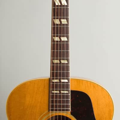 Gibson  J-185N Flat Top Acoustic Guitar (1958), ser. #A-28761, original brown hard shell case. image 8