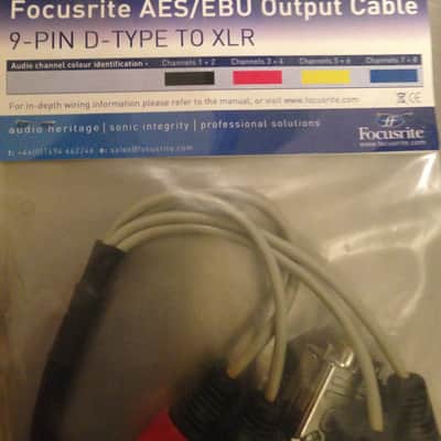 Focusrite AES/EBU DB9 Breakout Cable Black/Silver image 2