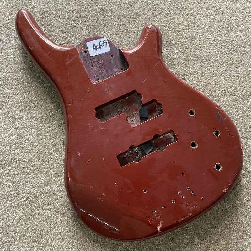 Glossy Red Bass Guitar DIY Project Body image 1