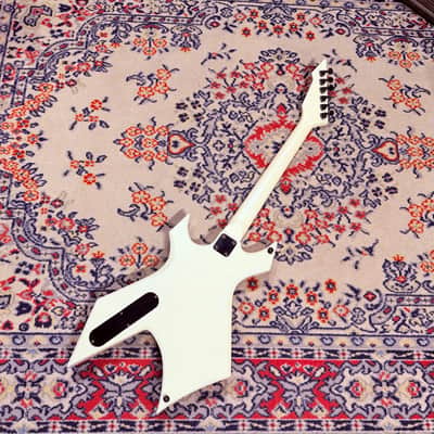 1985 B.C. Rich N.J. Series Warlock w/ Kahler - Made In Japan - Glitter Rock White image 2