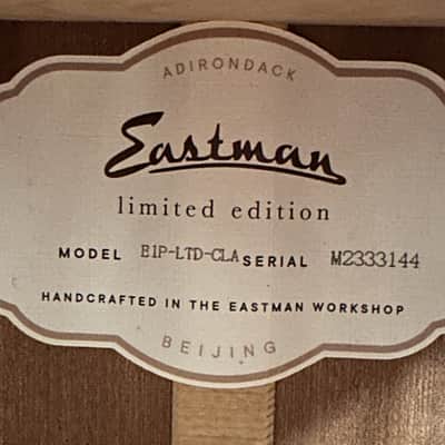 Eastman E1P-LTD-CLA Limited Edition Parlor Acoustic Guitar w/ Gig Bag & Free Pro Setup image 11