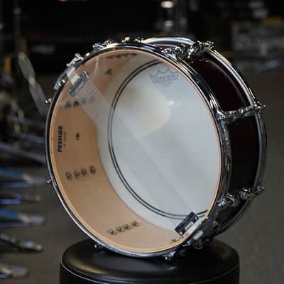 Premier Artist Maple 14"x5.5" Snare Drum in "Red Stain" image 5