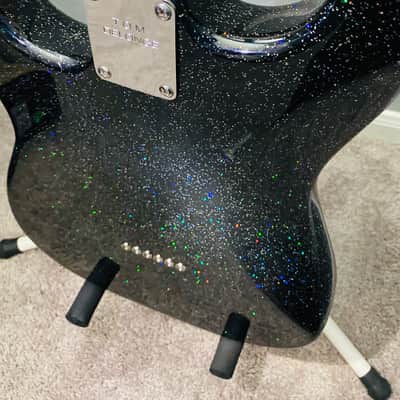 Fender Tom Delonge Stratocaster - Galaxy Black Flake Finish by Marty Bell w/ Fender Deluxe Case image 8