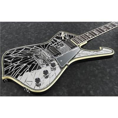 Ibanez Paul Stanley Signature Series PS1CM Electric Guitar, Bound Ebony Fretboard, Chrome image 2
