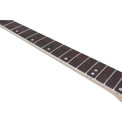 Electric Guitar Neck 24Fret Maple neck With locking Nut 25.5inch Rosewood Fretboard Black head Replacement for guitar parts image 4
