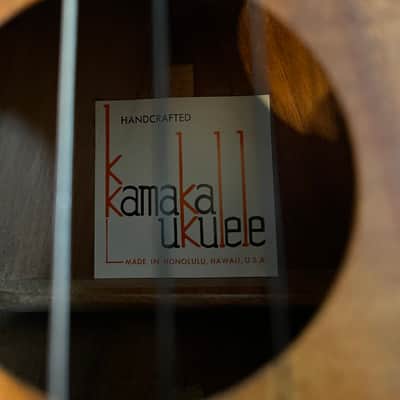 Kamaka Tenor Ukulele — vintage white label 1970s - Natural koa image 3