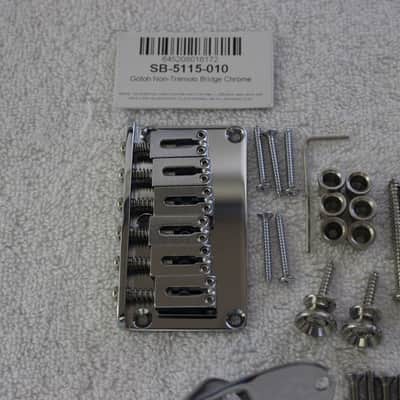 Gotoh Hardtail Chrome Stratocaster Body Hardware Set for Fender Strat SB-5115-010 image 3