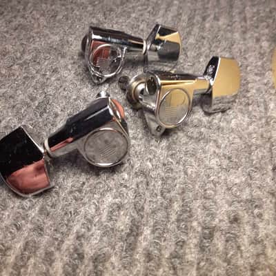 Ping Guitar Tuners (partial set: 2 bass side, 1 treble side) 1980's-1990's - Chrome image 2