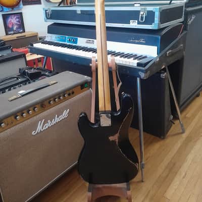 1957 Fender Precision Bass with Maple Fretboard - Black Refin image 4