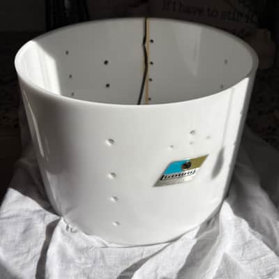 Ludwig 8x12" Vistalite Tom - Solid White, REPAIRED image 10